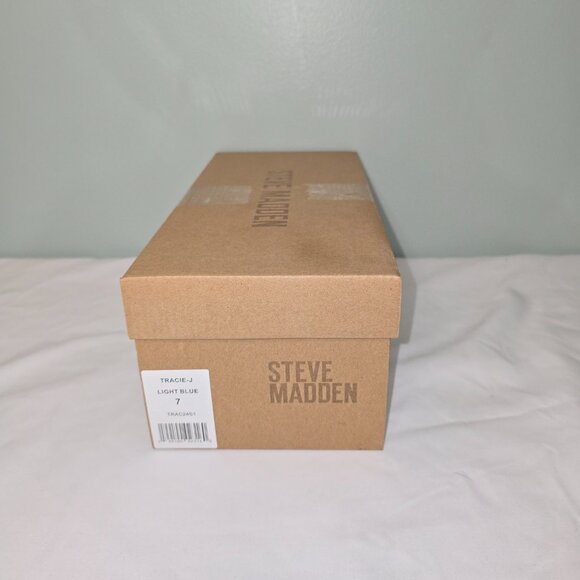 Steve Madden Tracie Jelly Light Blue Thong with Kitten Heel, W Size 7, NIB - Picture 6 of 7